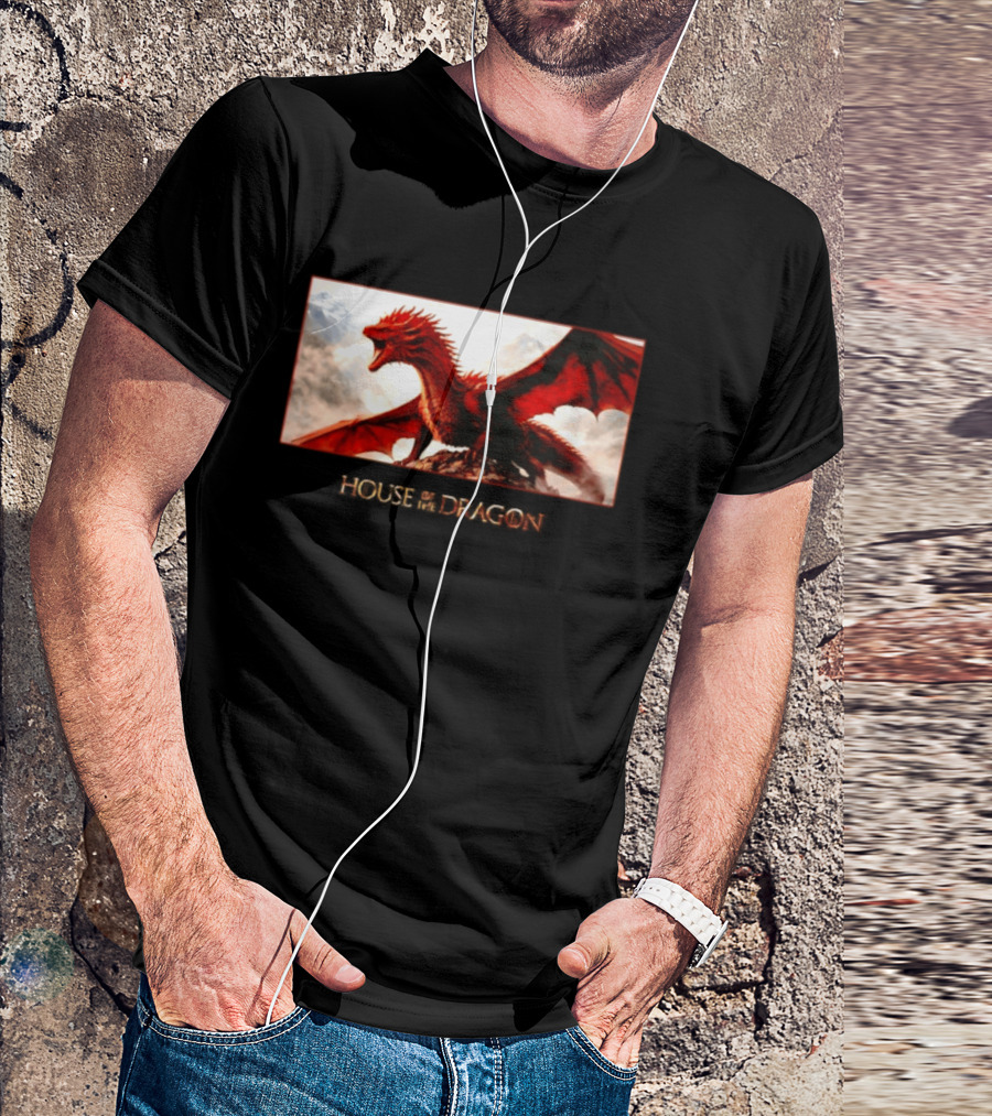 House Of The Dragon Caraxes War Memorial Mountains Scene T-Shirt