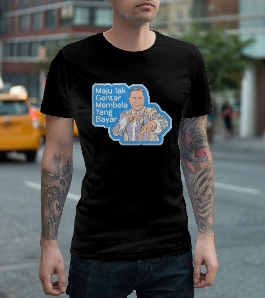 Maju Tak Gentar Membela Yang Bayar Indonesia Iconic Suit Pose T-Shirt