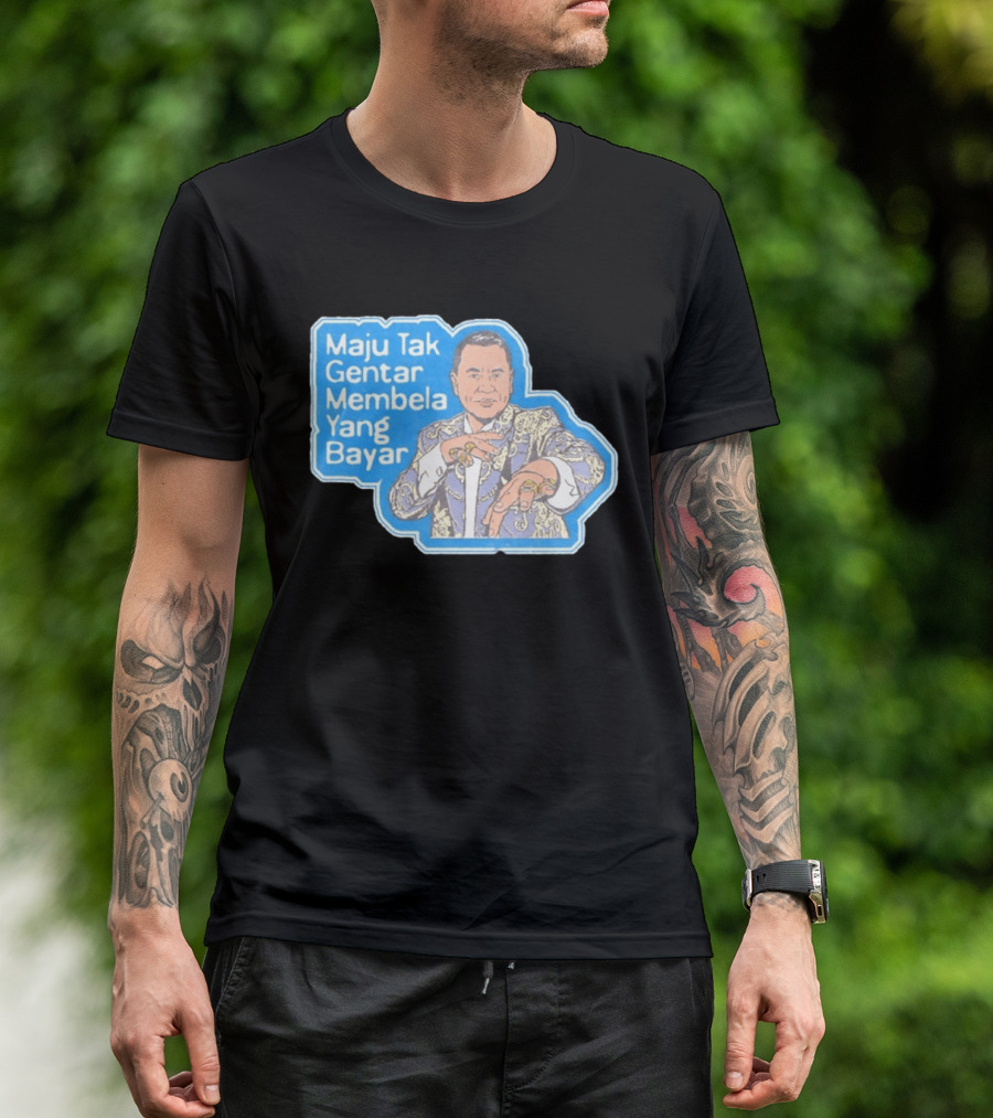 Maju Tak Gentar Membela Yang Bayar Indonesia Iconic Suit Pose T-Shirt