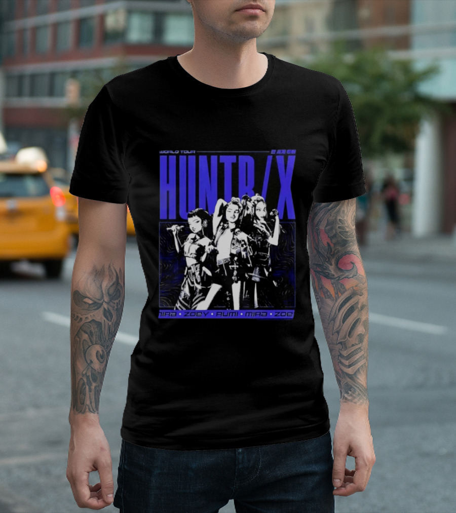 HUNT X World Tour Nira Zoey Rumi Mira Zoe Blue T-Shirt