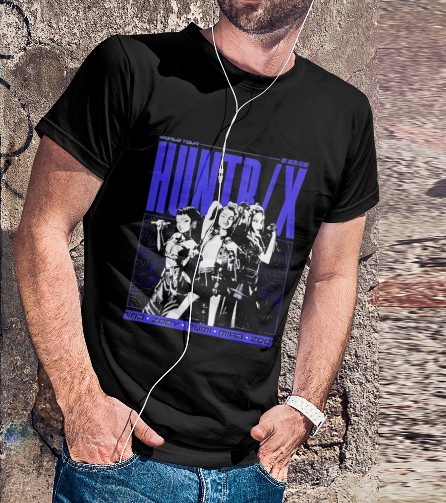 HUNT X World Tour Nira Zoey Rumi Mira Zoe Blue T-Shirt