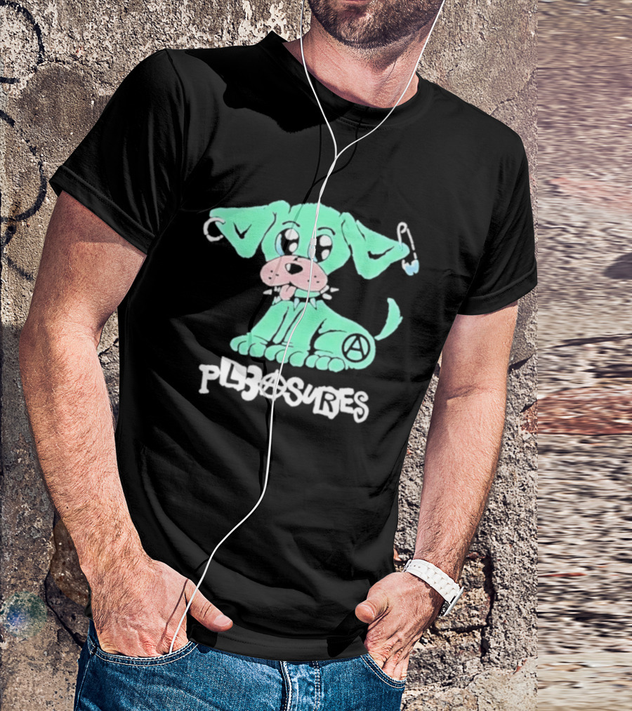 Pleasures Ruff Neon Dog Safety Pin T-Shirt