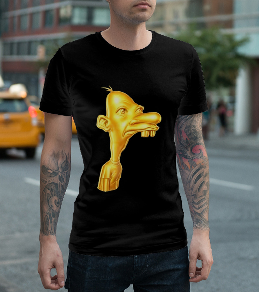Neegy Meme Cartoon Golden Head T-Shirt