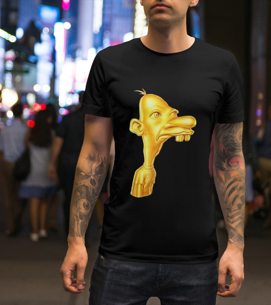 Neegy Meme Cartoon Golden Head T-Shirt