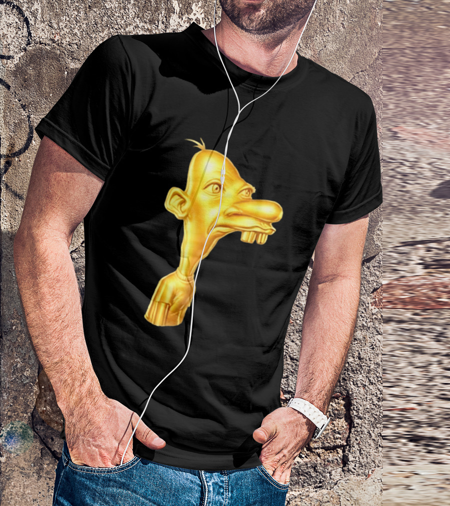 Neegy Meme Cartoon Golden Head T-Shirt