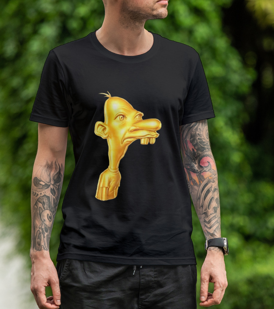 Neegy Meme Cartoon Golden Head T-Shirt