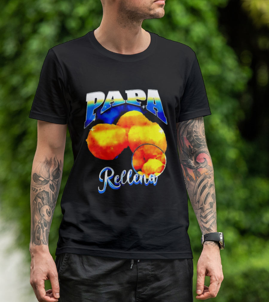 Papa Rellena Bold Text Potato Dish T-Shirt