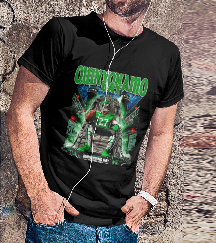 Quinyonamo Bay No 27 Correctional Facility Philly Sports Football T-Shirt
