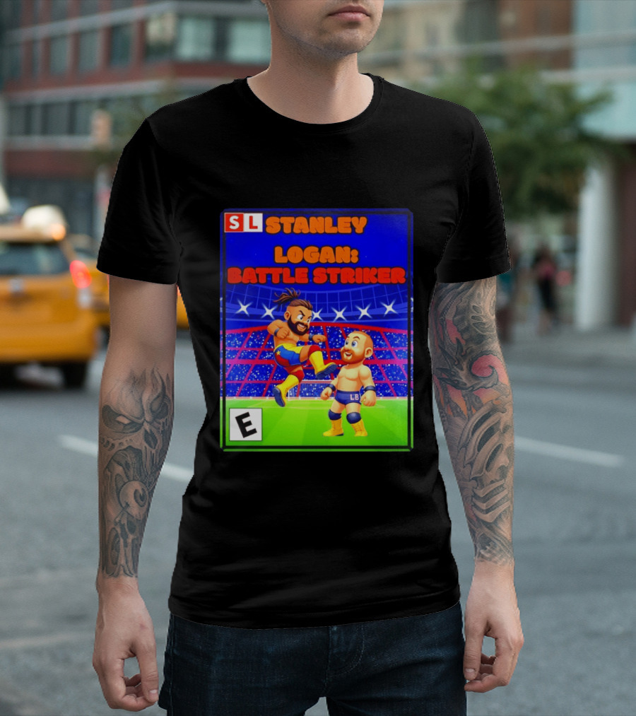 Stanley Logan Battle Striker Wrestling Game Cover T-Shirt