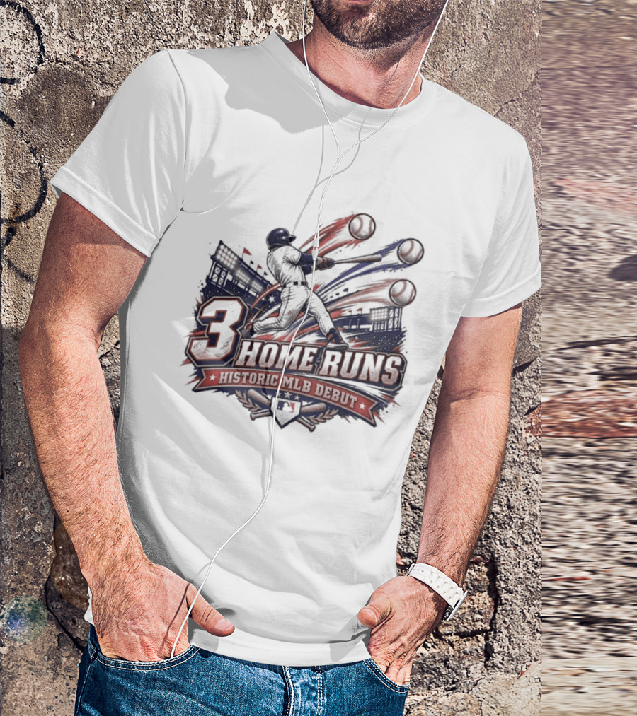 3 Home Runs Historic MLB Debut T-Shirt