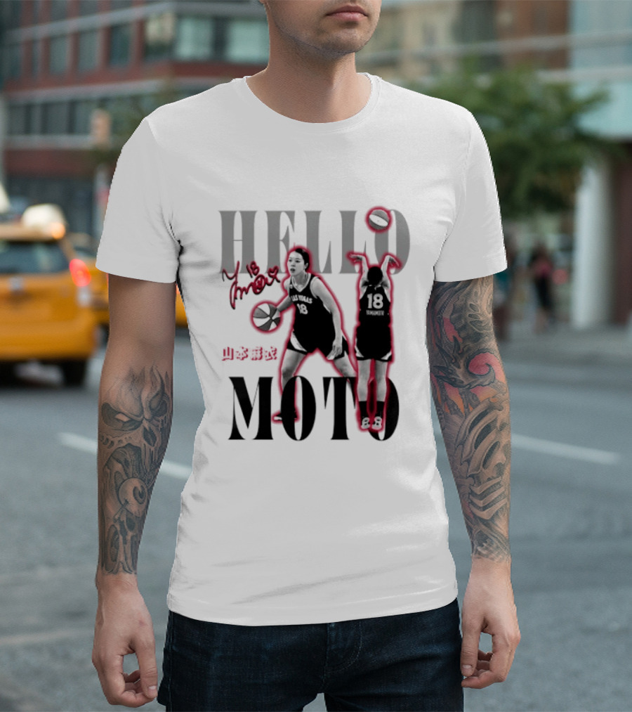 Hello Moto Mai Yamamoto Las Vegas No 18 Basketball T-Shirt
