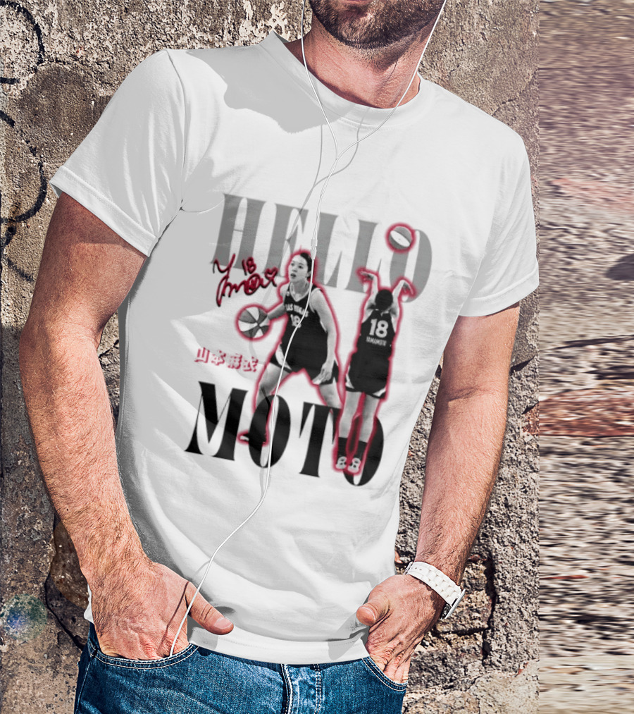 Hello Moto Mai Yamamoto Las Vegas No 18 Basketball T-Shirt
