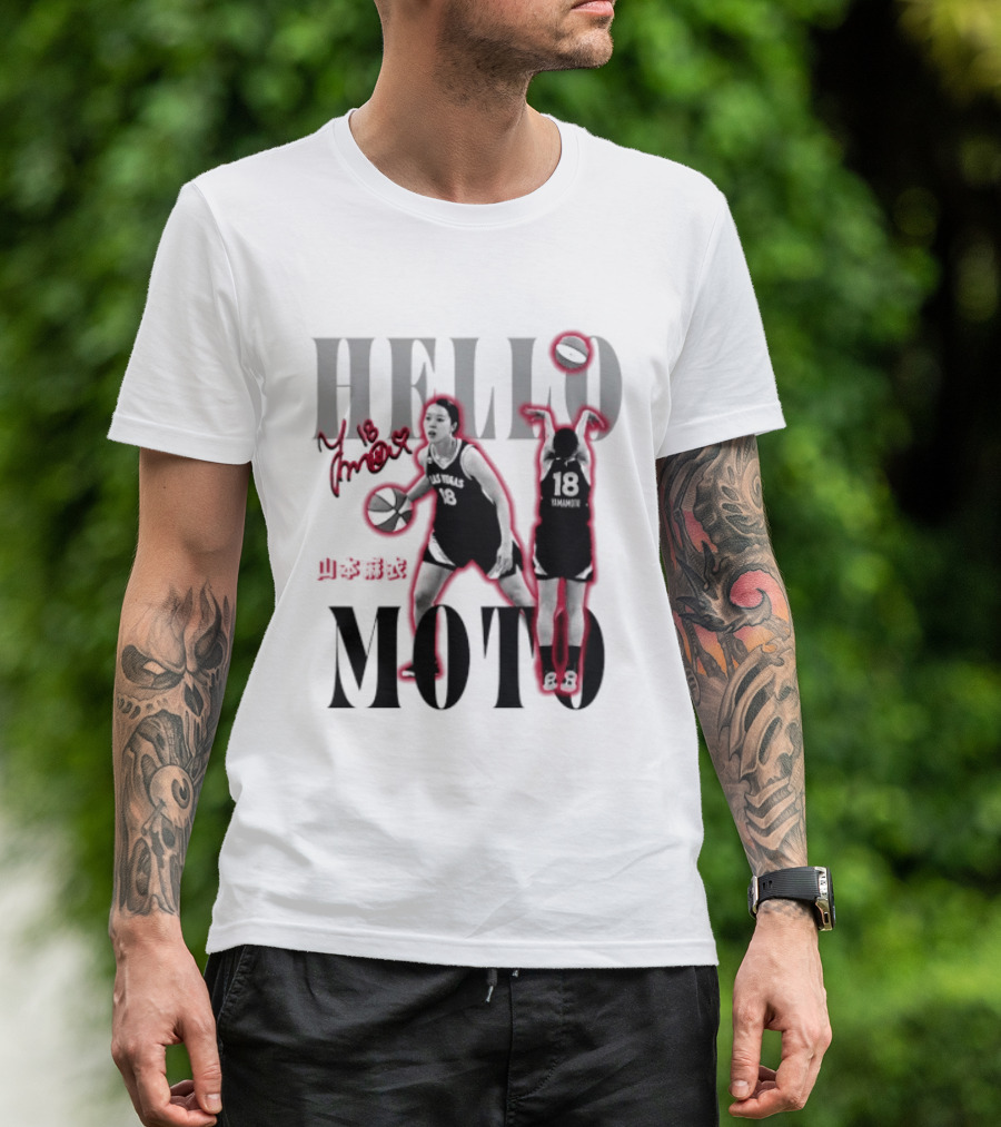 Hello Moto Mai Yamamoto Las Vegas No 18 Basketball T-Shirt