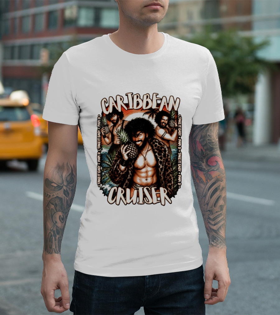 Caribbean Cruiser Papi D Take It Easy Pineapple T-Shirt