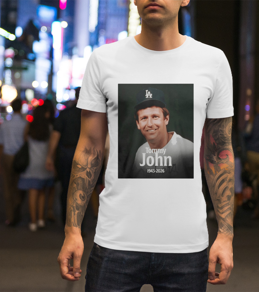 Tommy John 1943 2026 Los Angeles Baseball Memoriam T-Shirt