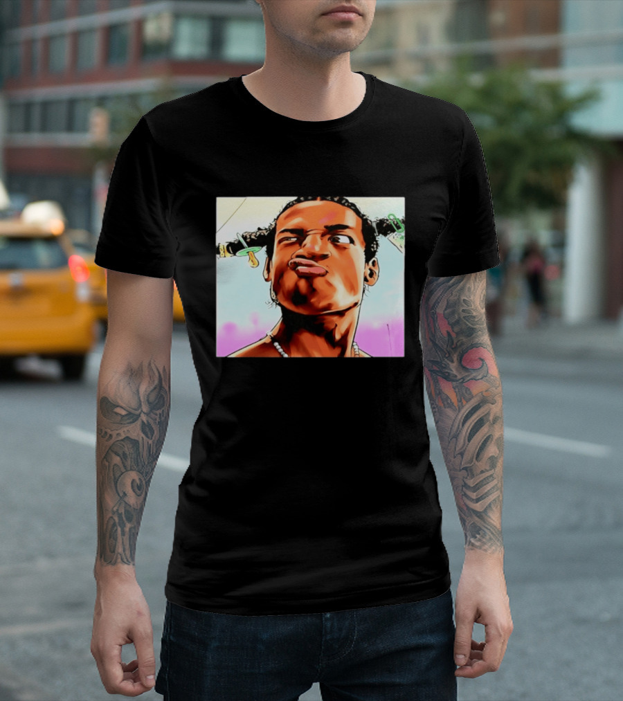 ASAP Rocky Hip Hop Rap Mob Pouty Face Meme T-Shirt