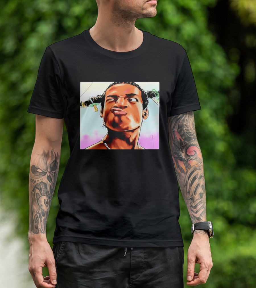 ASAP Rocky Hip Hop Rap Mob Pouty Face Meme T-Shirt