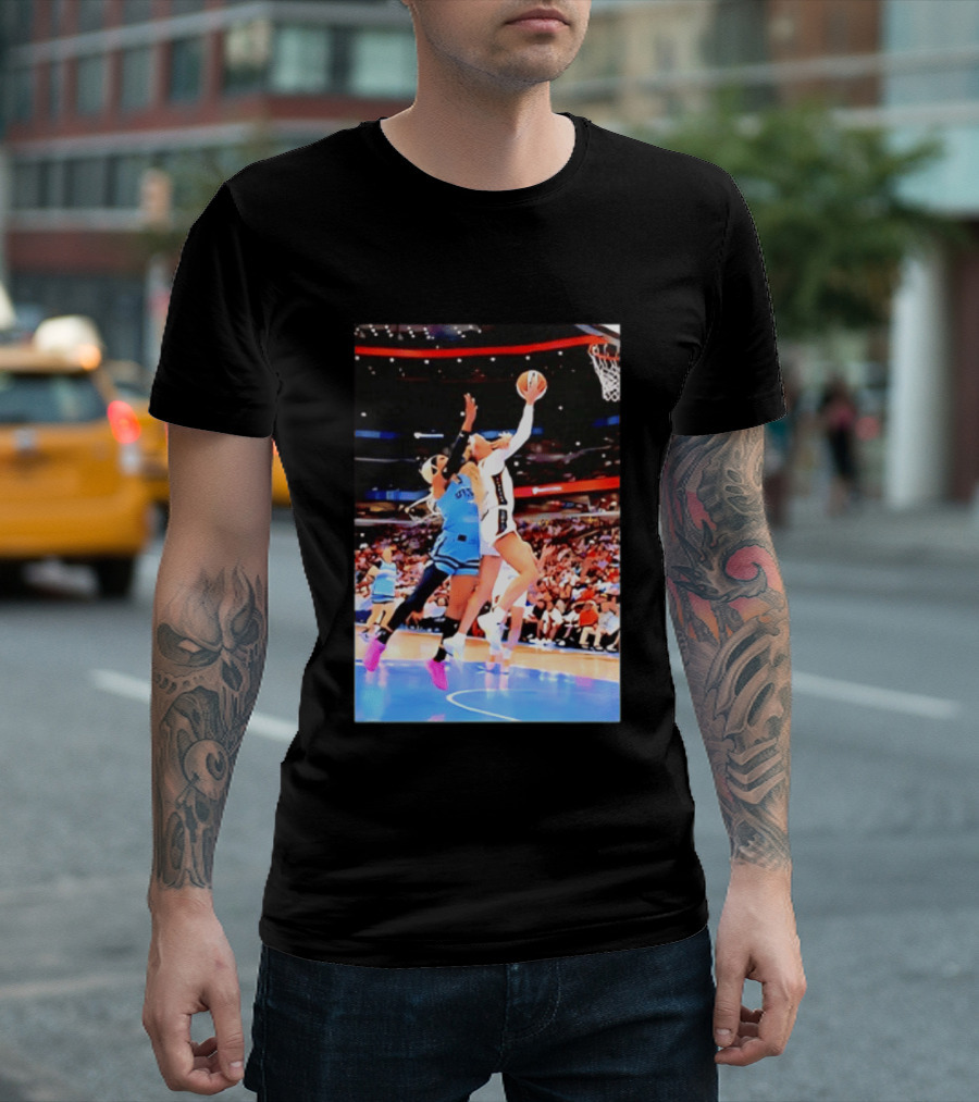 Caitlin Clark Indiana Fever Gameplay Action WNBA Basketball Competition T-Shirt