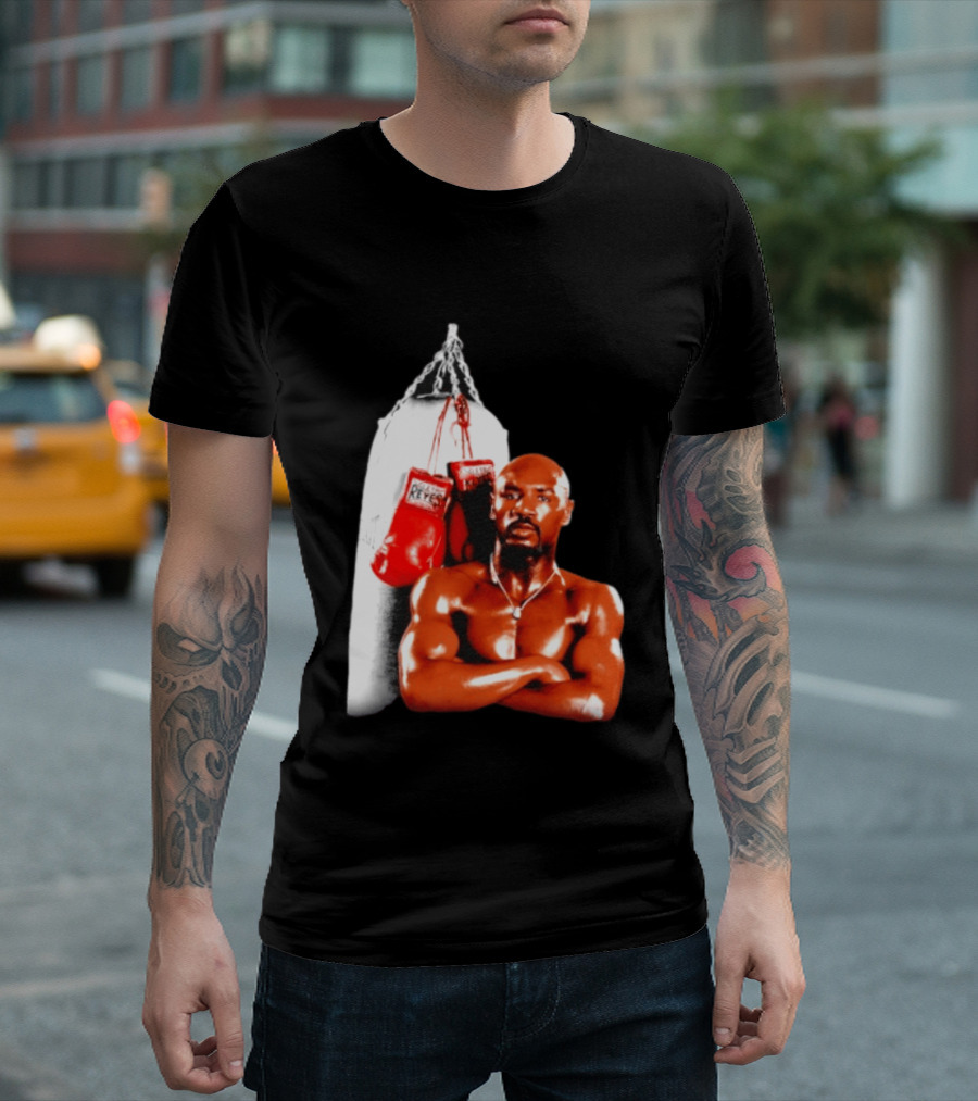 Marvelous Marvin Hagler With Cleto Reyes Boxing Gloves Iconic Champion T-Shirt