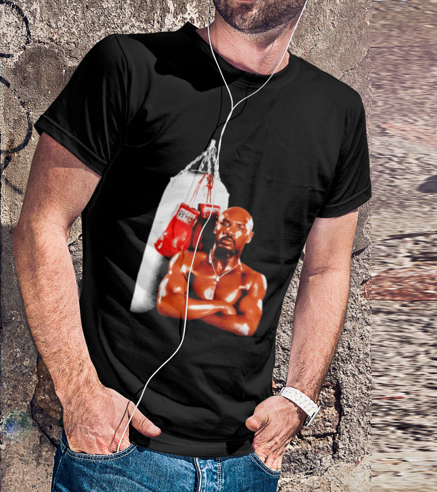 Marvelous Marvin Hagler With Cleto Reyes Boxing Gloves Iconic Champion T-Shirt