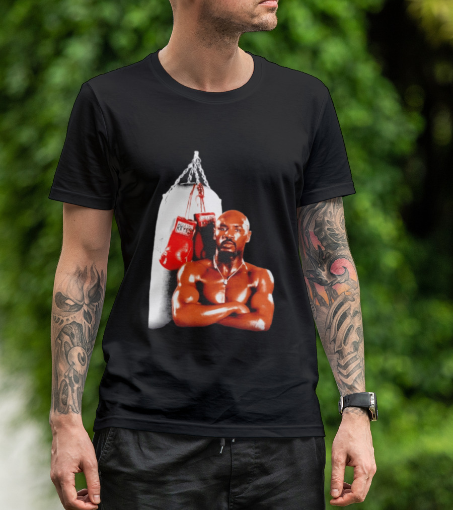Marvelous Marvin Hagler With Cleto Reyes Boxing Gloves Iconic Champion T-Shirt