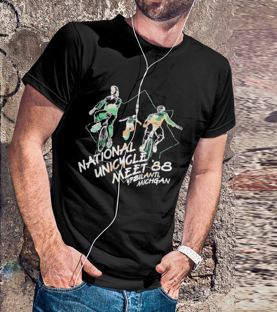 National Unicycle Meet '88 Ypsilanti Michigan Event Featuring Riders T-Shirt