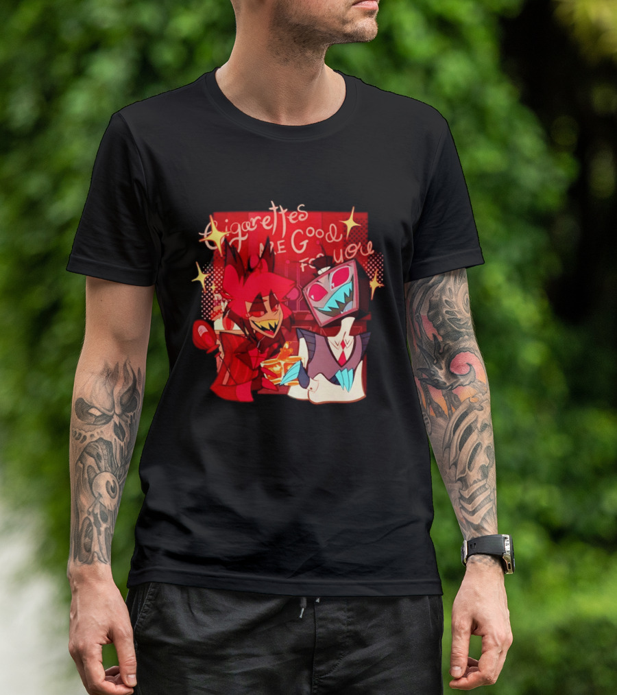 Radiostatic Sparks Duo Cigarettes Are Good For You Sparkling Characters T-Shirt