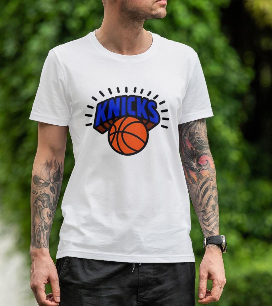 2026 NBA Let's Go New York Knicks Caricatures Two Sided T-Shirt