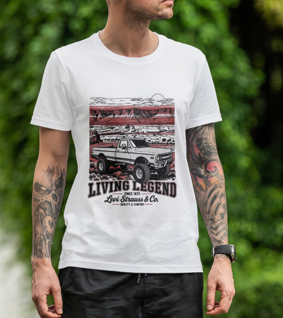 Living Legend Lewis Bros Motor Co Four Wheel Drive Trail Racing Adventure T-Shirt