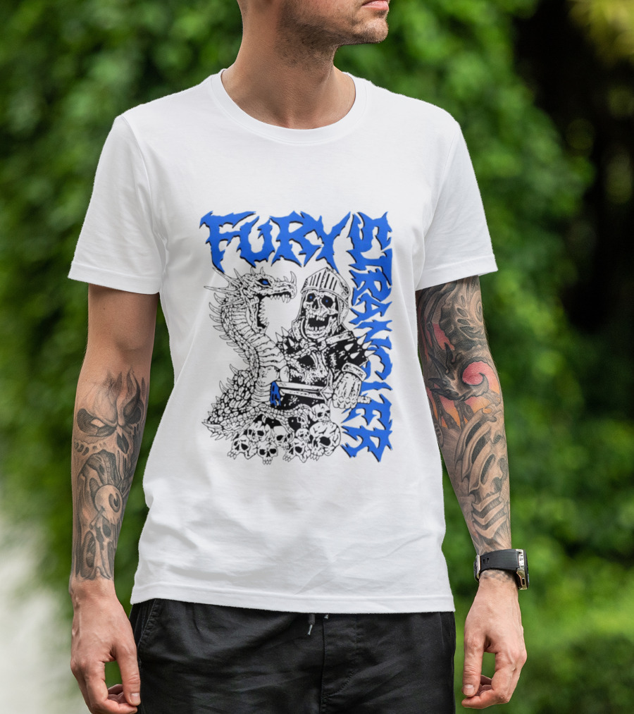 Fury Stranger Skeleton Knight And Dragon T-Shirt
