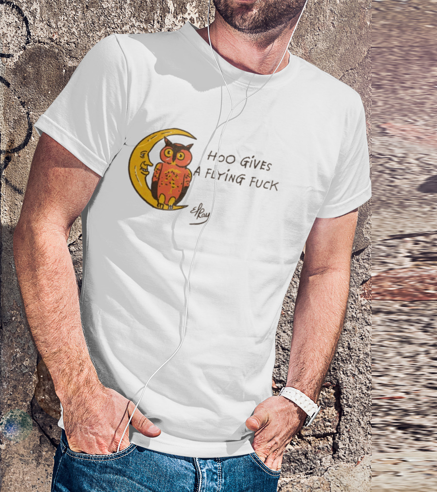 Hoo Gives A Flying Fuck Owl Moon Elyx T-Shirt
