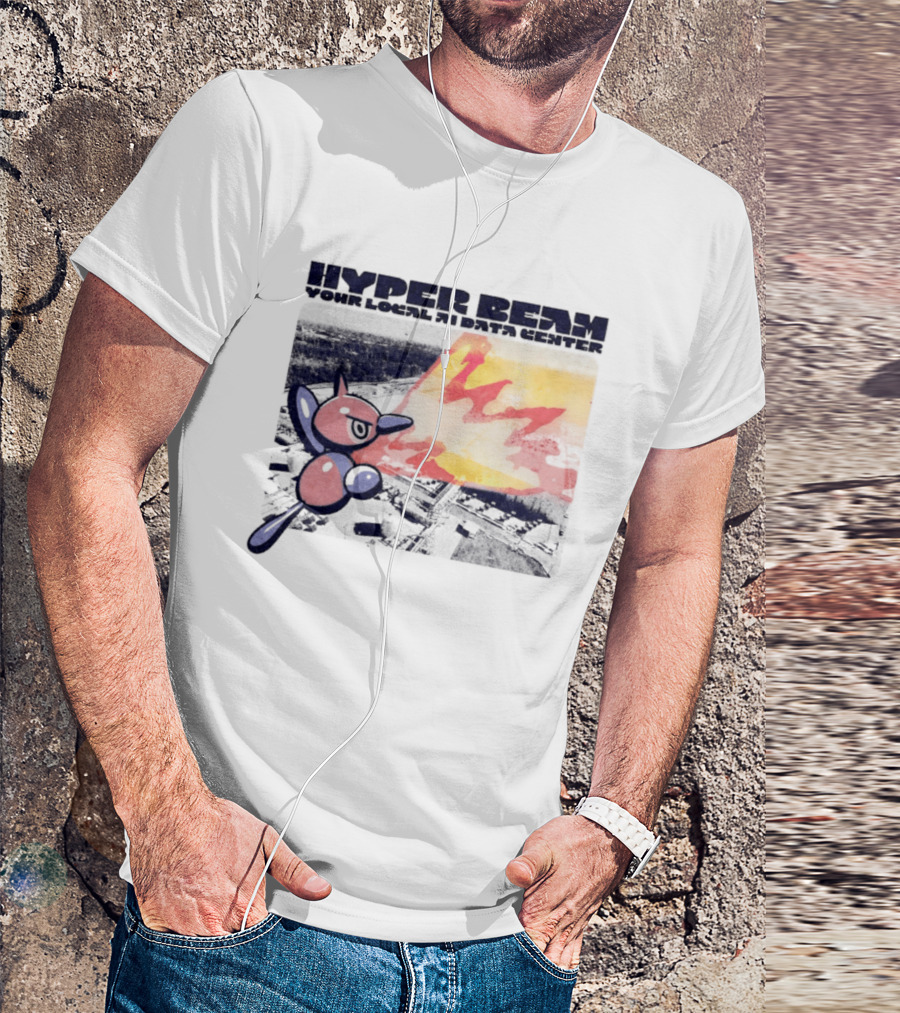 Porygon Hyper Beam Your Local AI Data Center Explosion T-Shirt