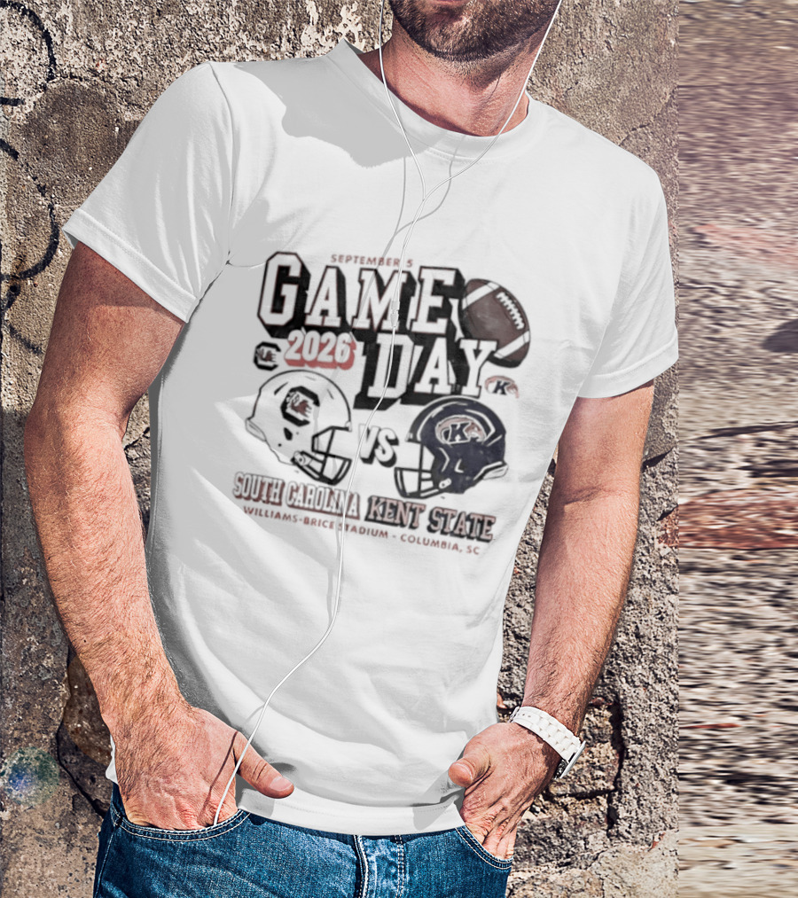 South Carolina Vs Kent State 2026 Game Day Football Helmets Williams Brice Stadium Columbia SC T-Shirt