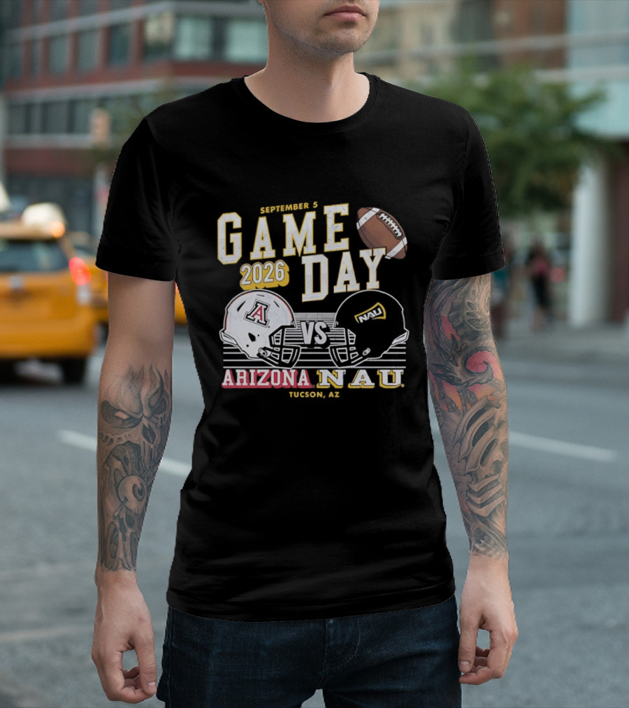 Arizona NAU Game Day September 5 2026 Tucson Helmets Football T-Shirt