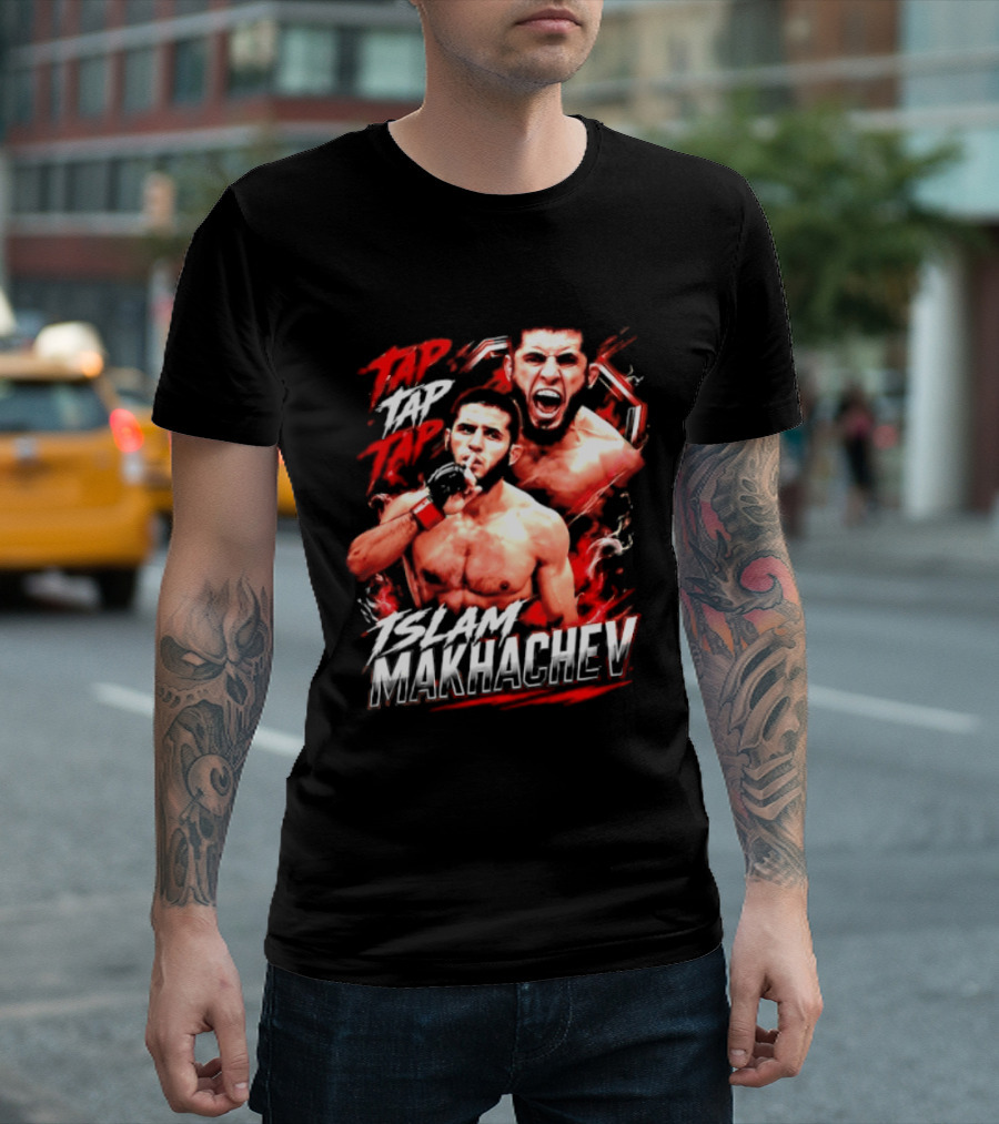 Islam Makhachev Tap Tap Tap UFC MMA Mixed Martial Arts Fighter T-Shirt
