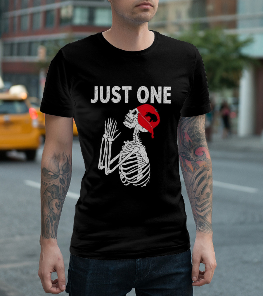 Buffalo Bills Just One Skeleton In Red Cap T-Shirt