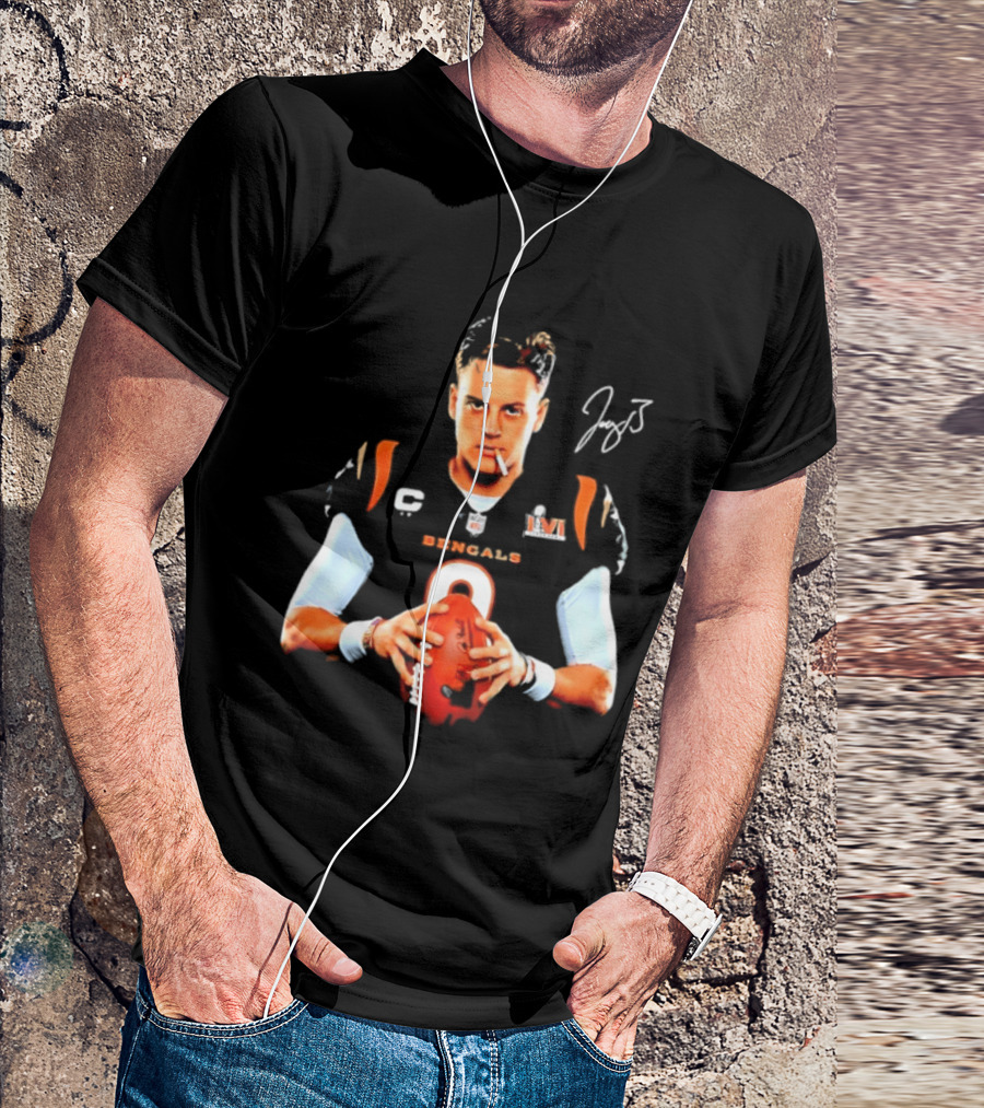Cincinnati Bengals Joe Burrow Smoking Joey B Signature T-Shirt