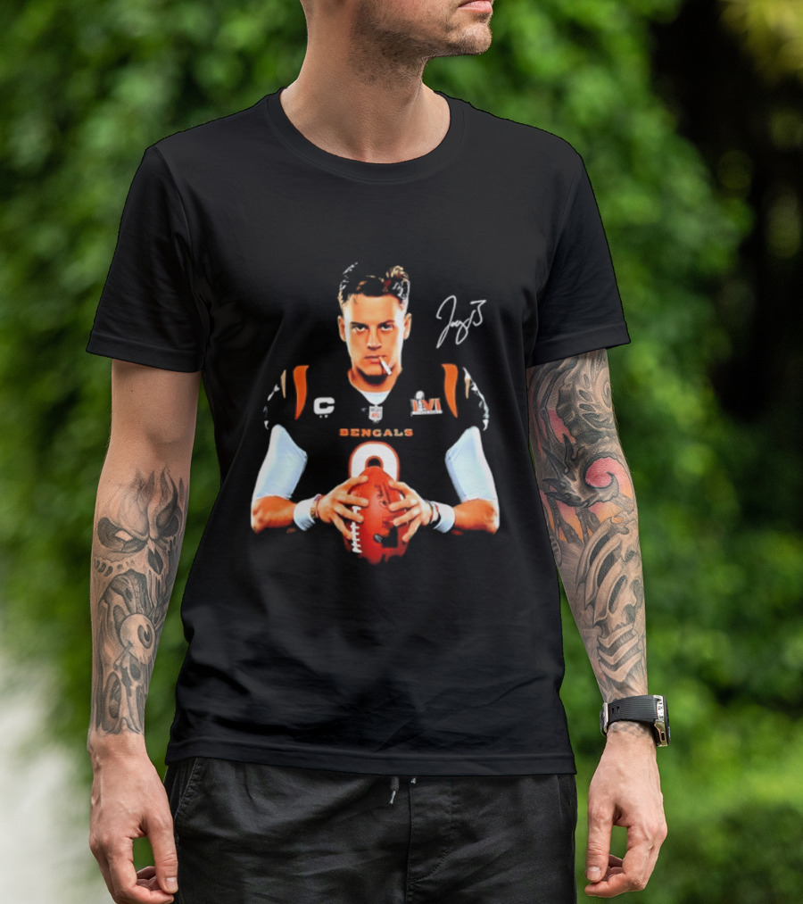 Cincinnati Bengals Joe Burrow Smoking Joey B Signature T-Shirt