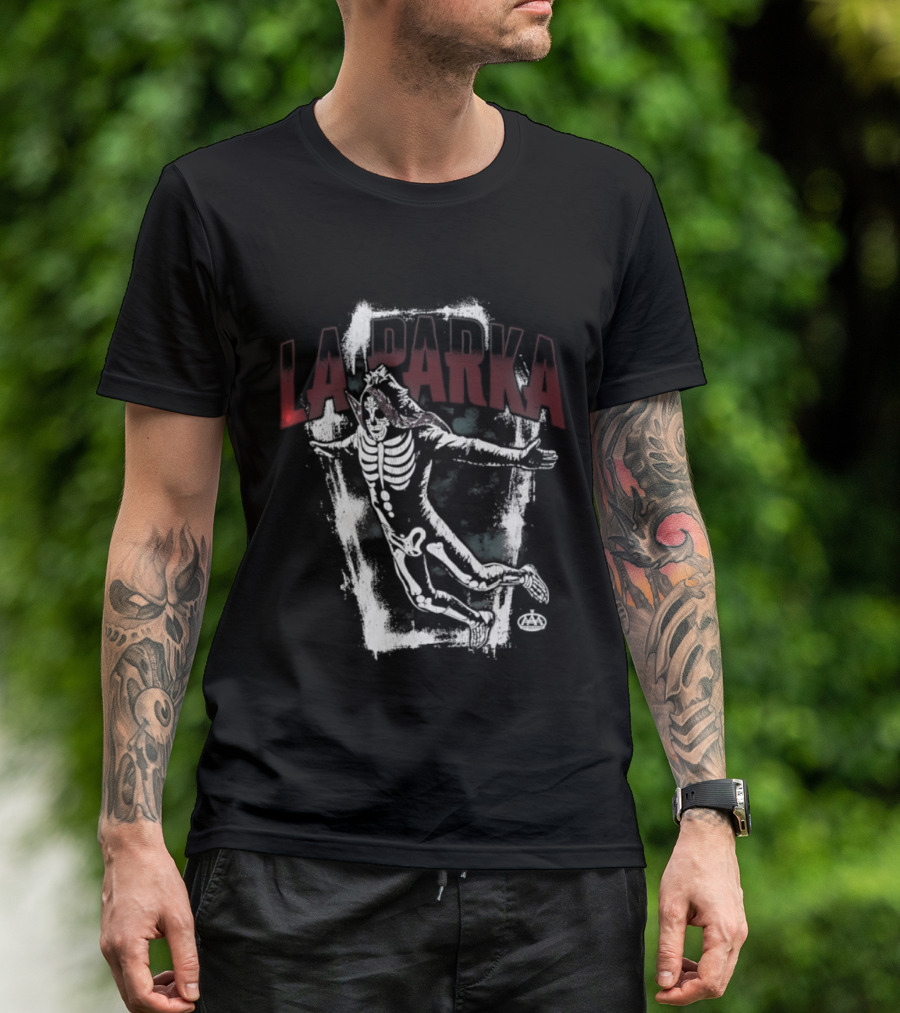La Parka Skeleton Coffin Art AAA Wrestling T-Shirt