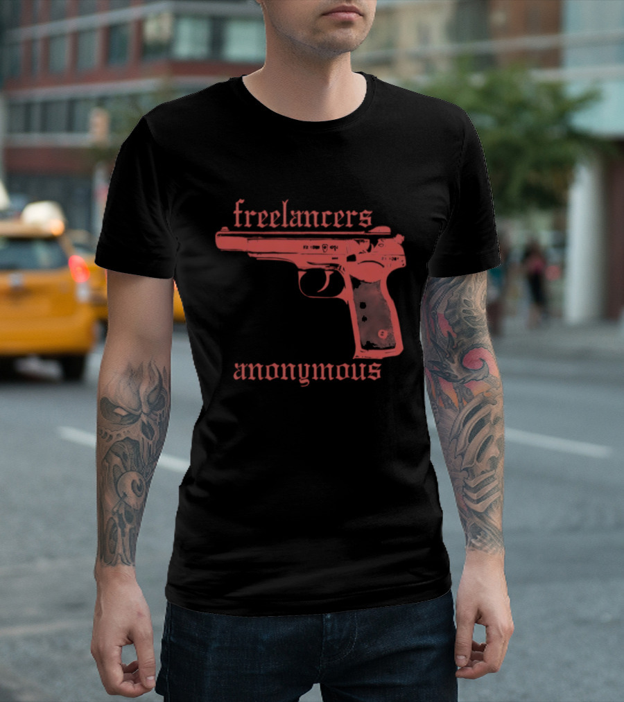 Freelancers Anonymous Gun Image T-Shirt