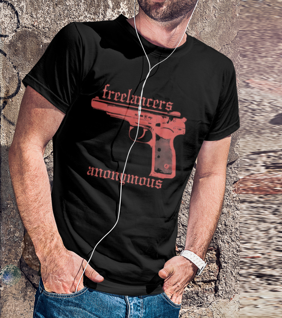 Freelancers Anonymous Gun Image T-Shirt