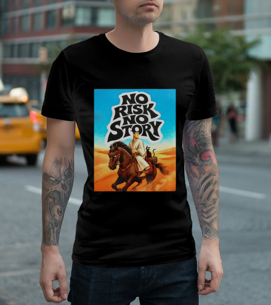 No Risk No Story Samurai Jack Cartoon Network Desert Adventure T-Shirt