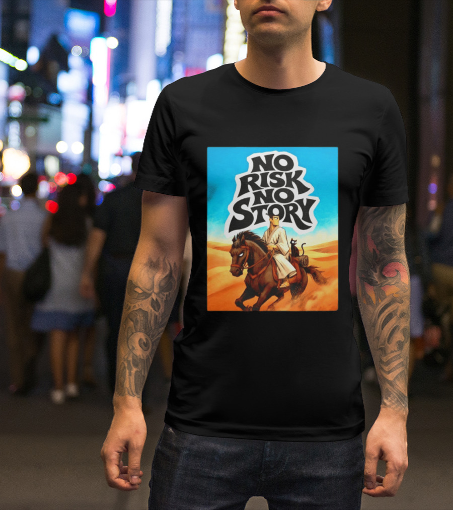 No Risk No Story Samurai Jack Cartoon Network Desert Adventure T-Shirt