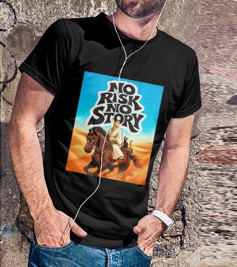 No Risk No Story Samurai Jack Cartoon Network Desert Adventure T-Shirt