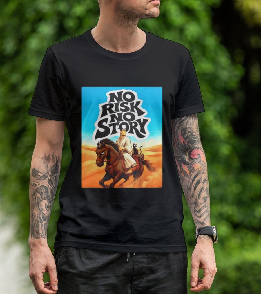 No Risk No Story Samurai Jack Cartoon Network Desert Adventure T-Shirt