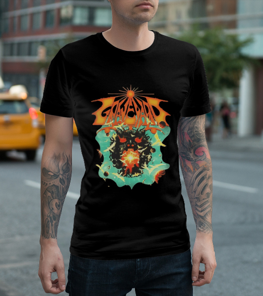Graveyard Cosmic Energy Explosion With Surreal T-Shirt