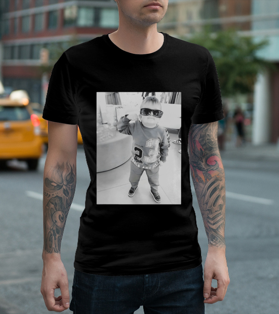 Hasbulla Hasbik Photo 23 Track And Field Black And White T-Shirt