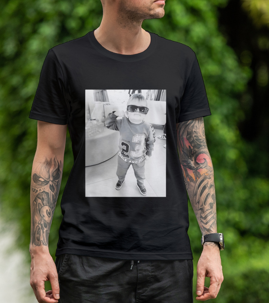 Hasbulla Hasbik Photo 23 Track And Field Black And White T-Shirt