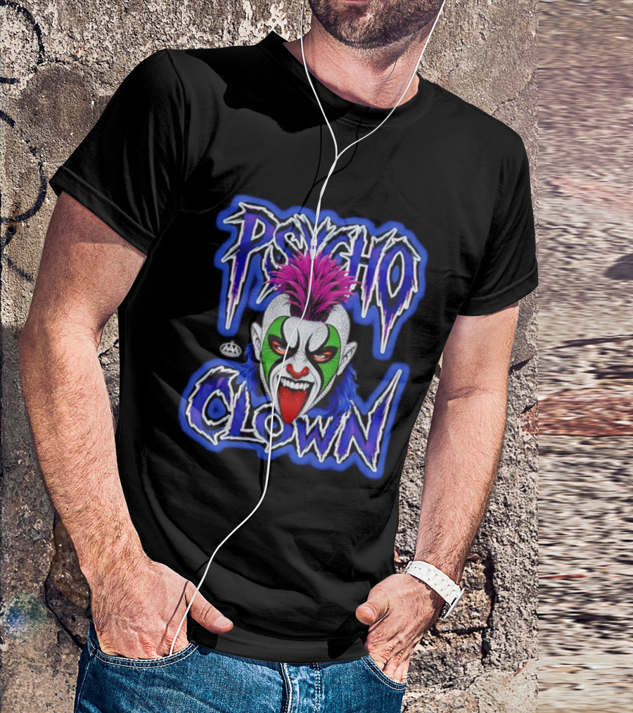Psycho Clown AAA Superstar Wild Face T-Shirt