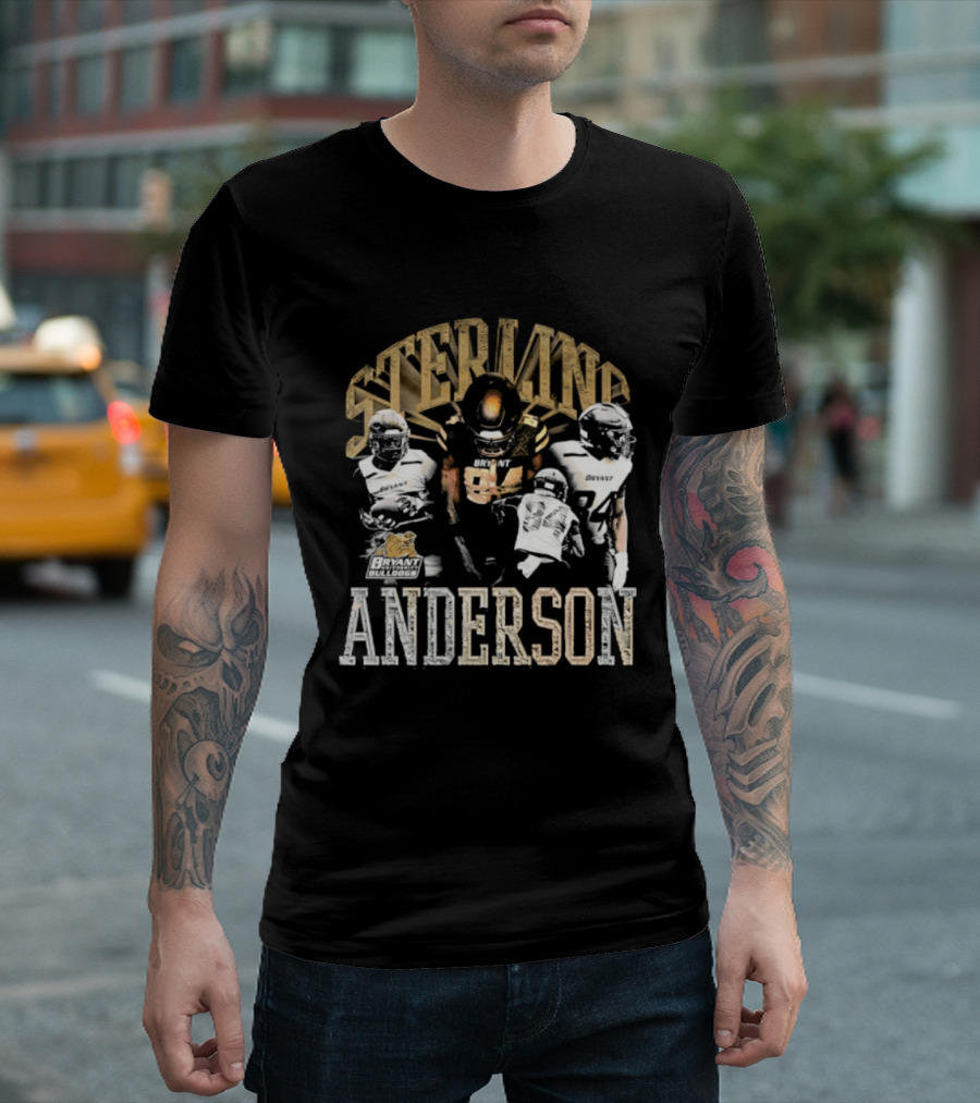 Sterling Anderson Bryant University Bulldogs Football Players T-Shirt